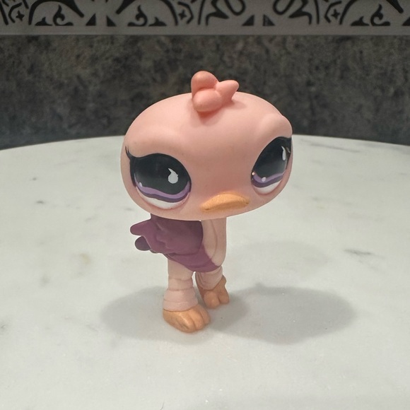 LPS #851 Ostrich Pink 2007 Authentic Toy HasbroCollector Littlest PetShop Figure - Picture 1 of 5
